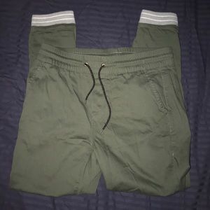 Men’s olive green joggers size 32